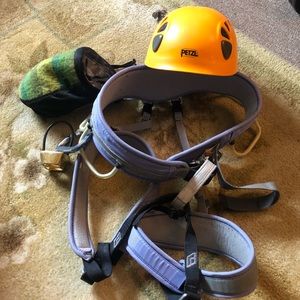 Rock climbing harness set